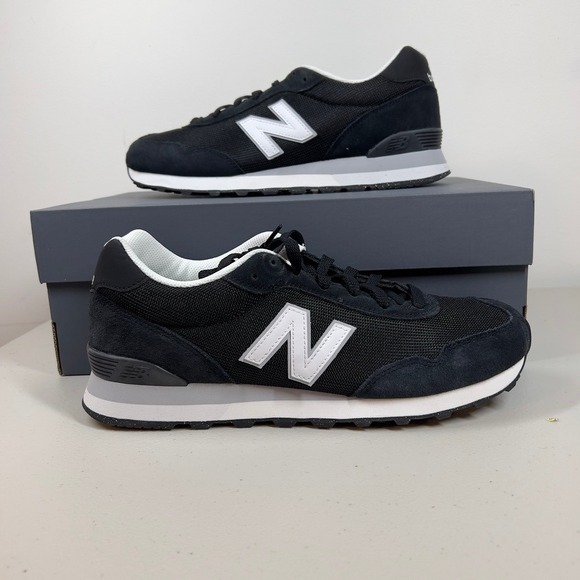 New Balance 515 Classics Black White Sneakers Mens Size 11 ML515BLK